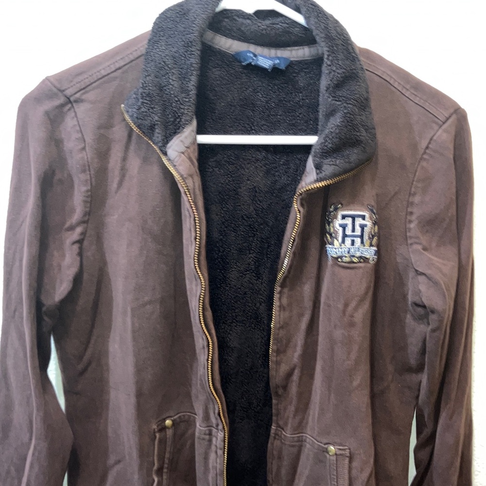 Tommy Hilfiger Chocolate Brown Varsity Jacket
